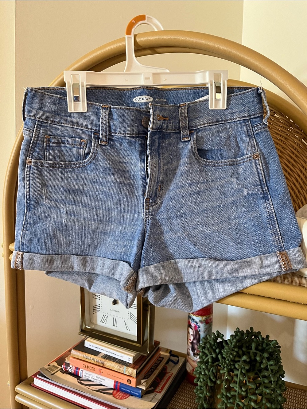 Old Navy Light Blue Denim Cuffed Shorts